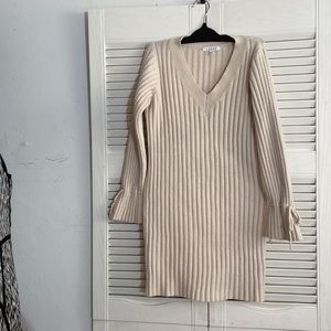 LECHE dress Knit fabric stretch to fit cream color